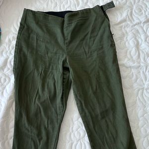 Army green women’s dress pants